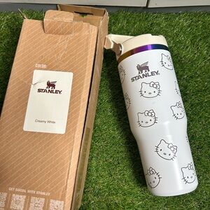 Stanley White Tumbler with Purple Accents